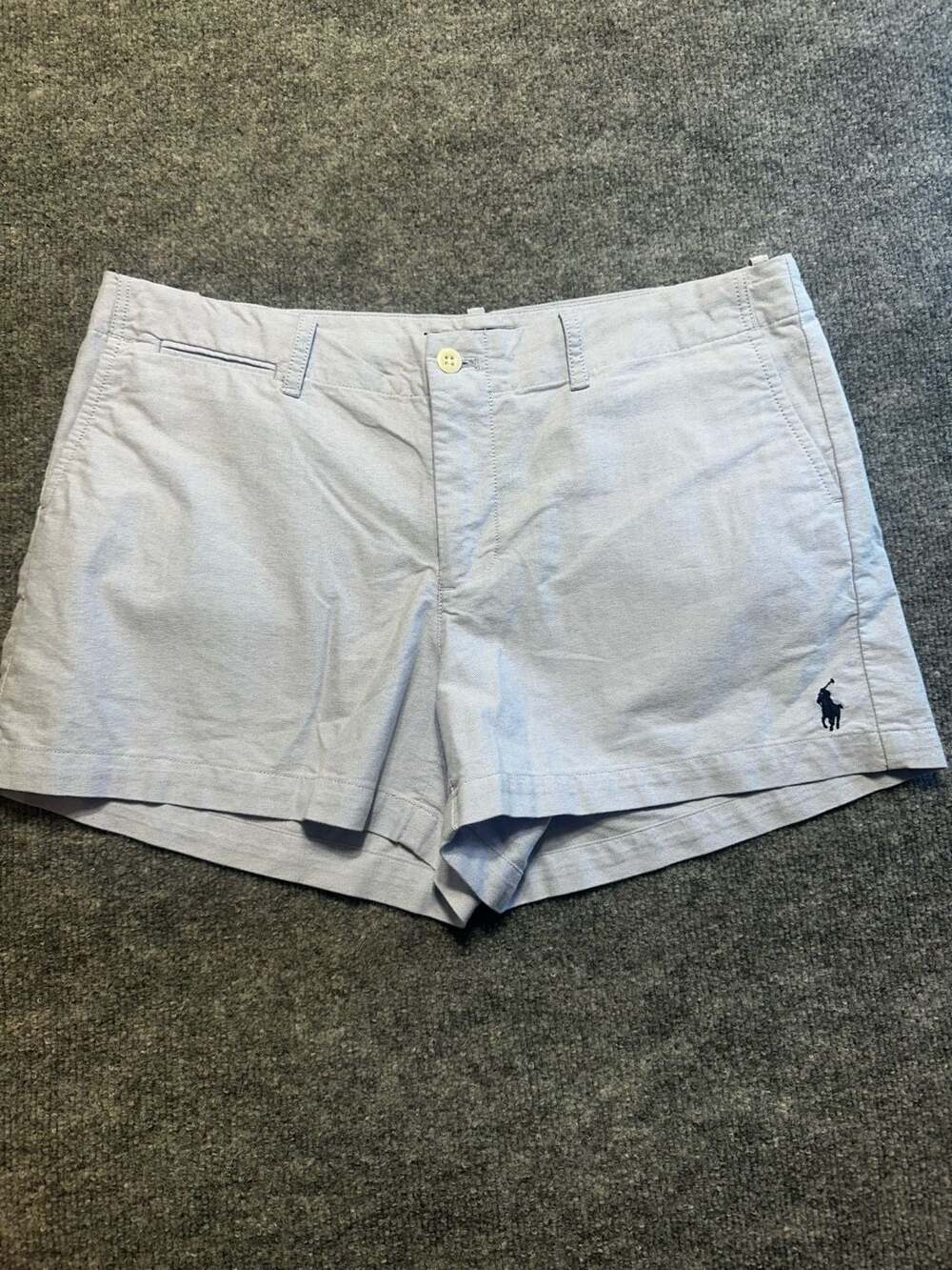 Polo Ralph Lauren Women's Light Blue Cotton Shorts Size 8 Preppy Resort Casual